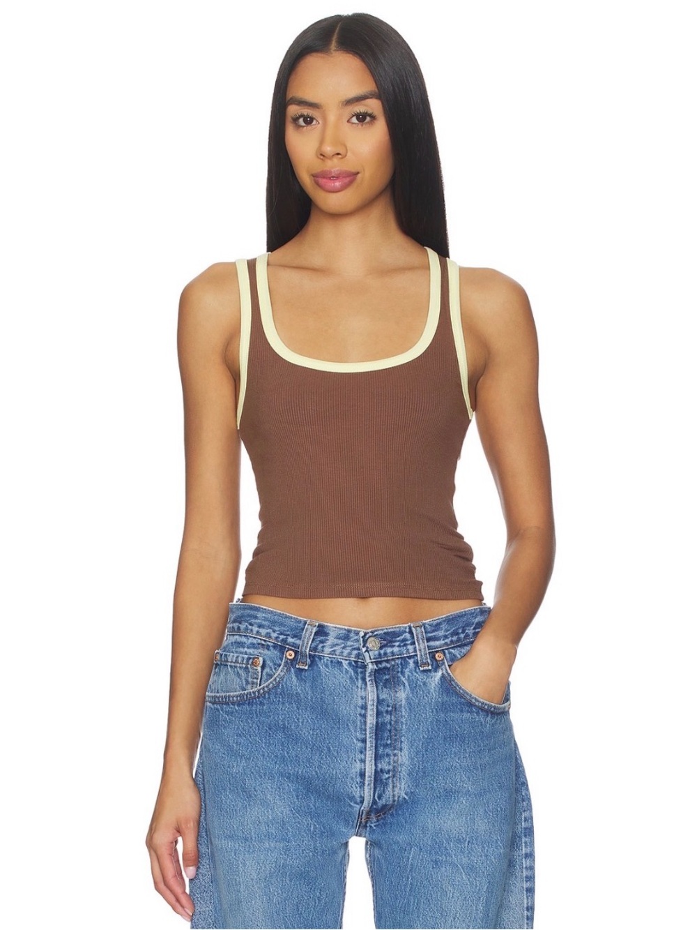 Runaway The Label Angelo Tank in Chocolate Lemon